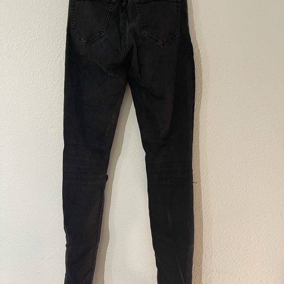 Brandy Melville jeans 26 Sm distressed gray straight bootcut frayed ripped jean - Picture 14 of 15